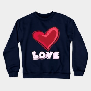 Red heart love Crewneck Sweatshirt